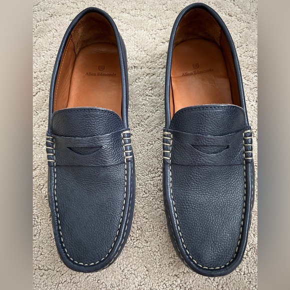 Allen Edmonds Turner Navy Blue Penny Loafer - Picture 2 of 9
